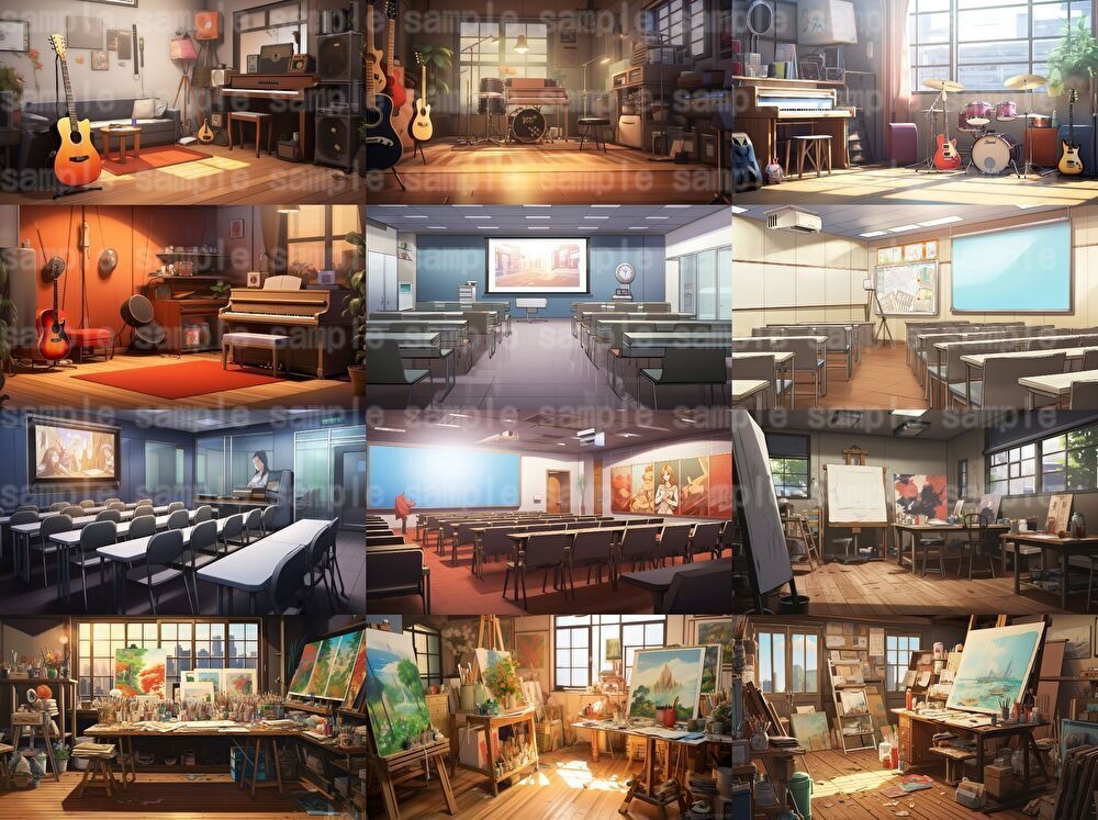 【合計204枚】いろんな室内イラスト背景画集【著作権フリー】部屋の中