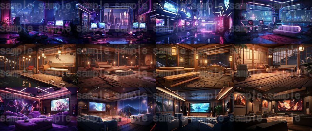 【合計204枚】いろんな室内イラスト背景画集【著作権フリー】部屋の中