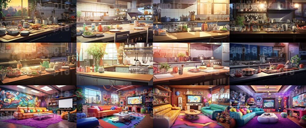 【合計204枚】いろんな室内イラスト背景画集【著作権フリー】部屋の中