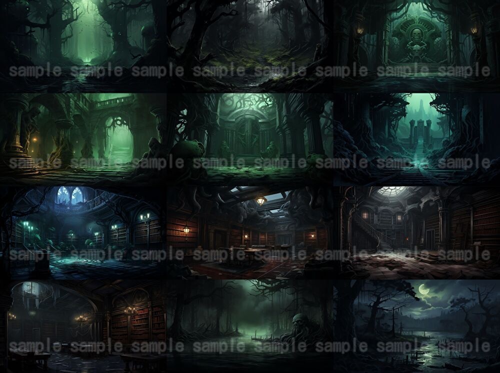 【合計213枚】ダークファンタジーイラスト背景画集【クトゥルフ神話TRPG】著作権フリー背景素材