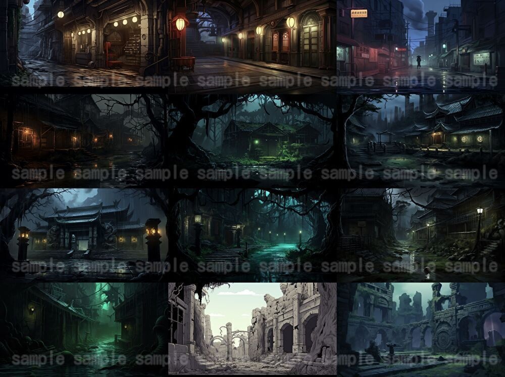 【合計213枚】ダークファンタジーイラスト背景画集【クトゥルフ神話TRPG】著作権フリー背景素材