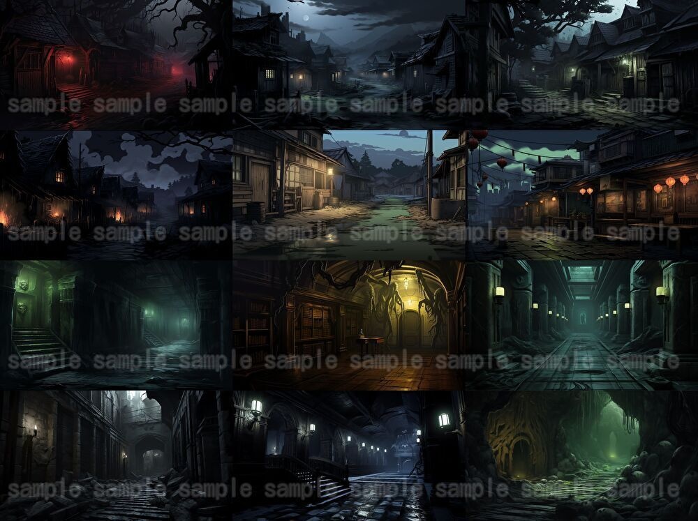 【合計213枚】ダークファンタジーイラスト背景画集【クトゥルフ神話TRPG】著作権フリー背景素材