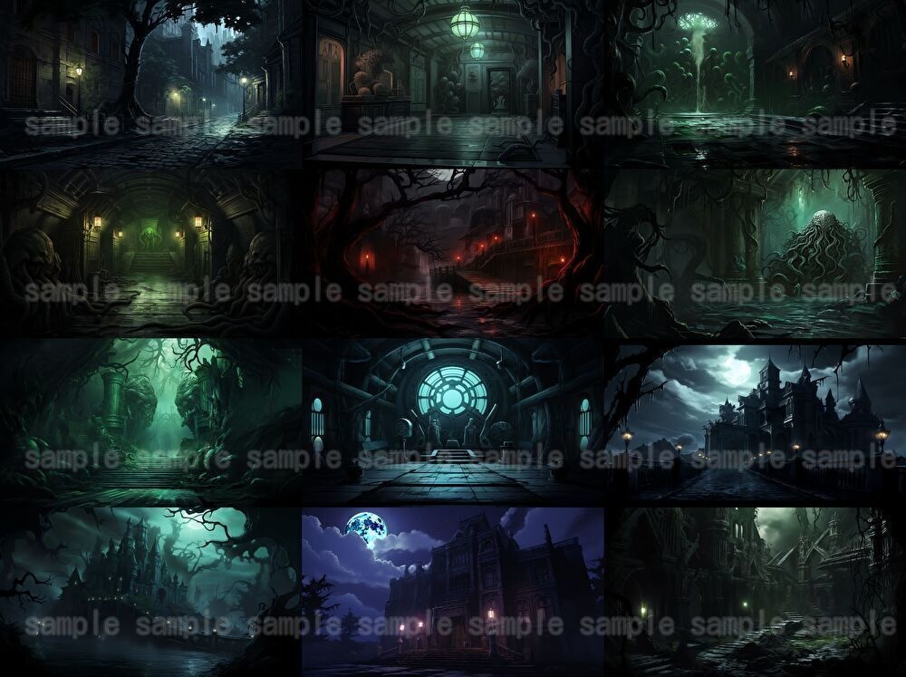 【合計213枚】ダークファンタジーイラスト背景画集【クトゥルフ神話TRPG】著作権フリー背景素材