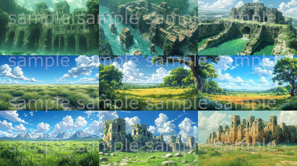 【41種類:全172枚】ファンタジーRPG背景イラスト【著作権フリー】風景画像集