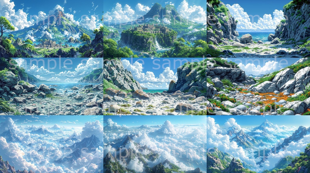 【41種類:全172枚】ファンタジーRPG背景イラスト【著作権フリー】風景画像集