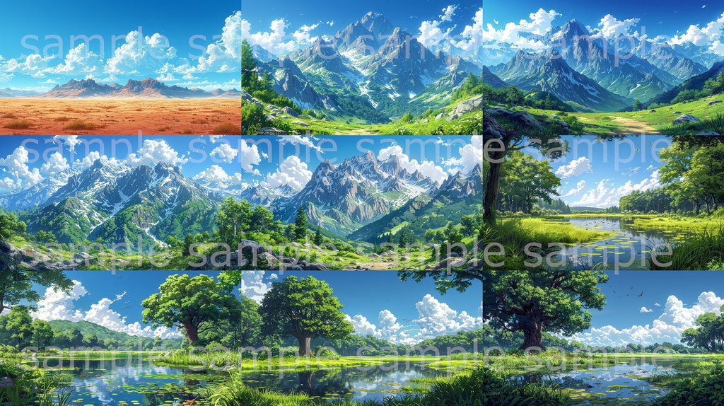 【41種類:全172枚】ファンタジーRPG背景イラスト【著作権フリー】風景画像集