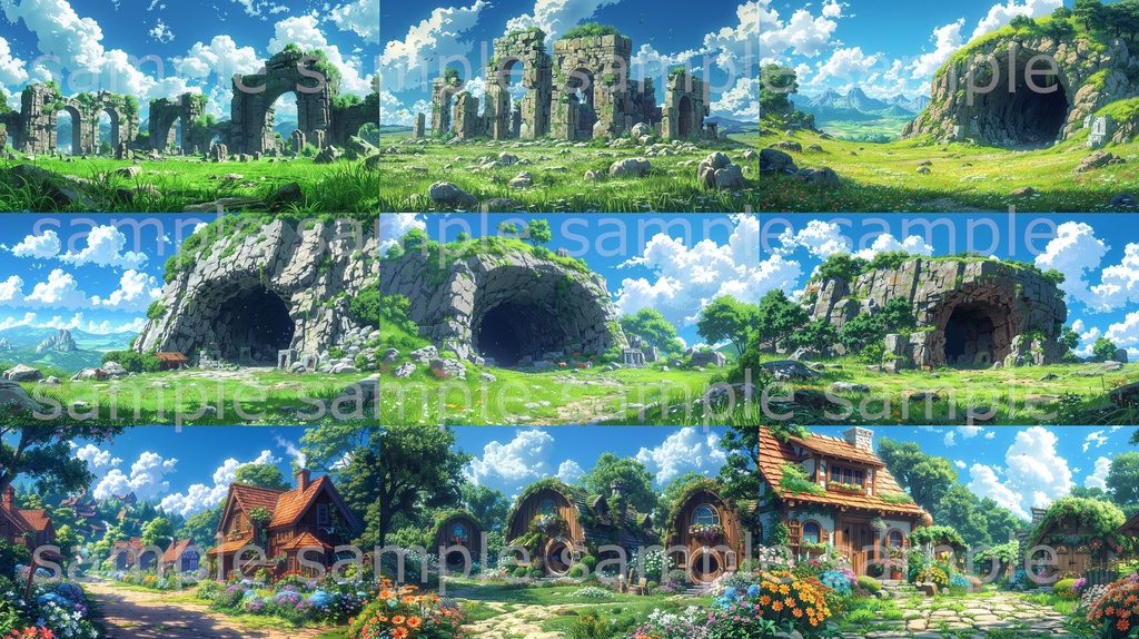 【41種類:全172枚】ファンタジーRPG背景イラスト【著作権フリー】風景画像集