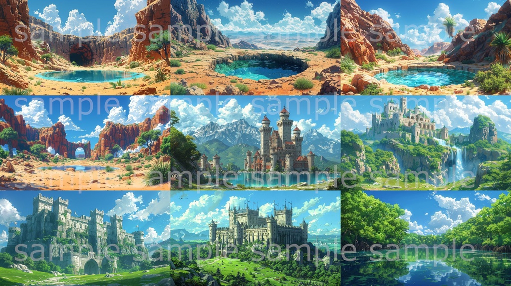 【41種類:全172枚】ファンタジーRPG背景イラスト【著作権フリー】風景画像集