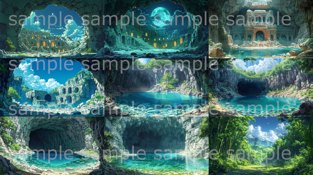 【41種類:全172枚】ファンタジーRPG背景イラスト【著作権フリー】風景画像集