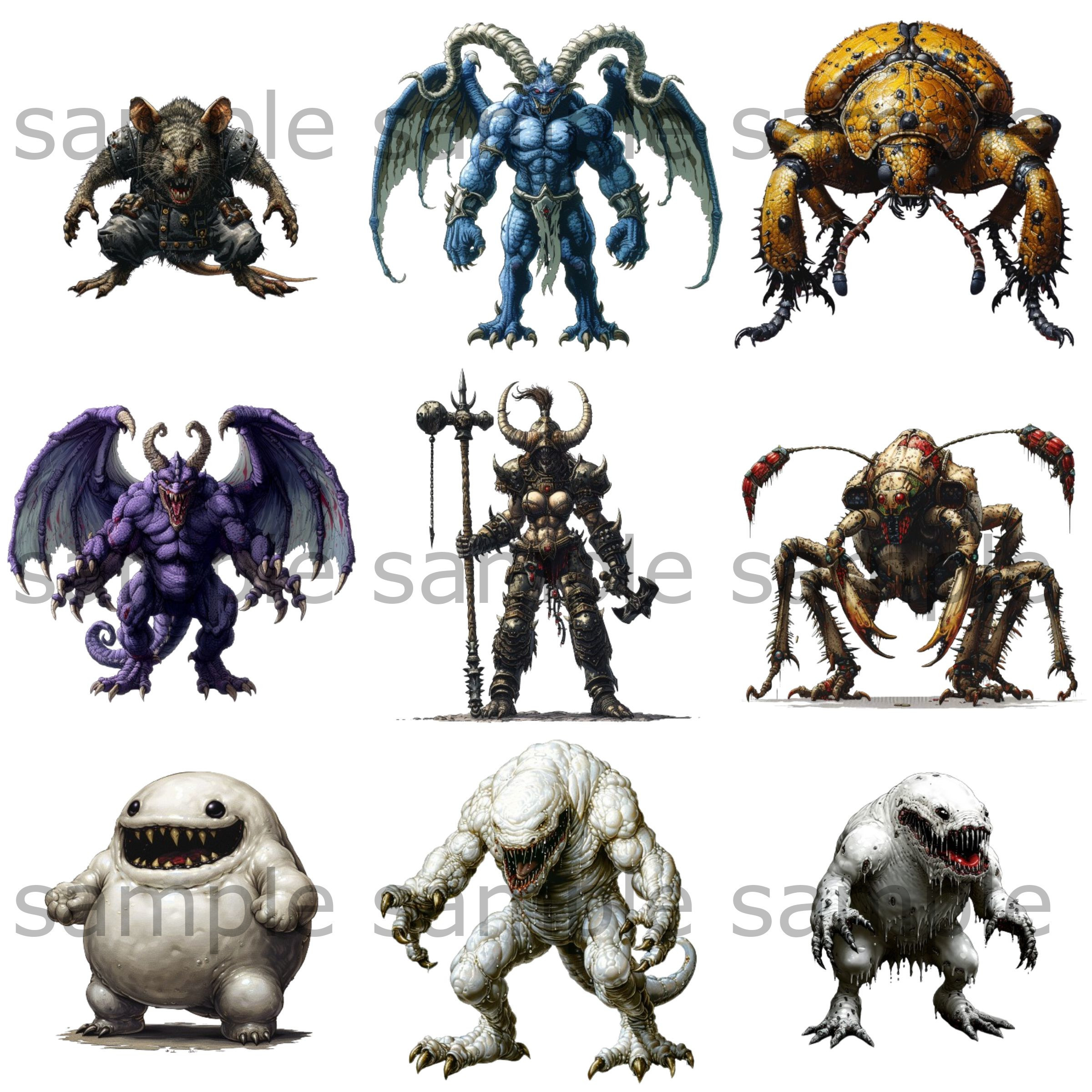 【全104種類】RPG敵キャラ イラスト立ち絵素材 モンスター/TRPG/モブ/アイコン/挿絵 - scenery - BOOTH