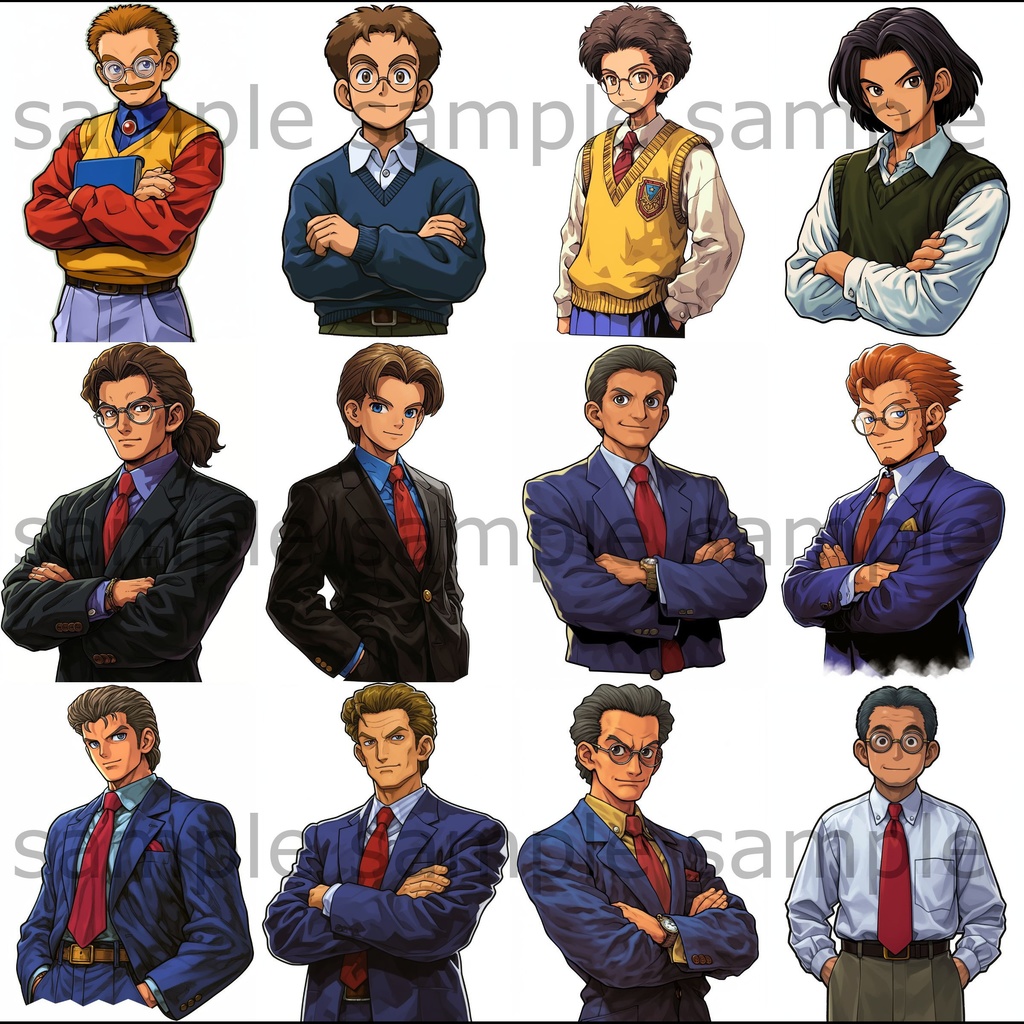 【全260枚】男女の上半身イラスト 背景透過/PNG/ゲーム/TRPG/挿絵/動画素材