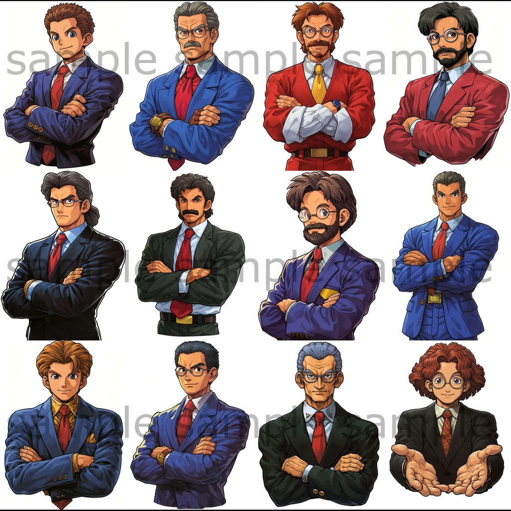 【全260枚】男女の上半身イラスト 背景透過/PNG/ゲーム/TRPG/挿絵/動画素材