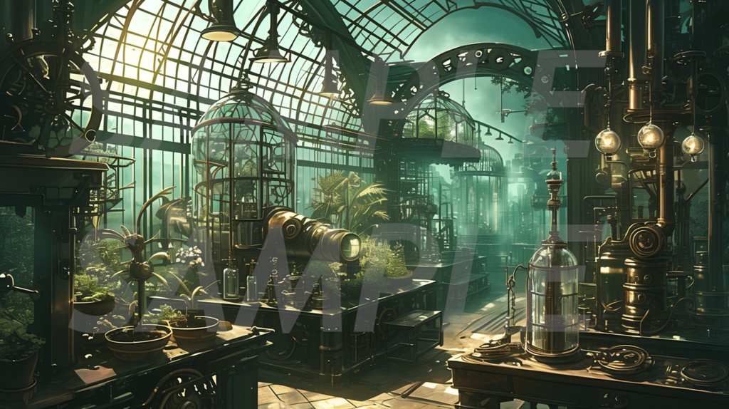 【全113枚】スチームパンク イラスト背景画集【著作権フリー】風景画像集