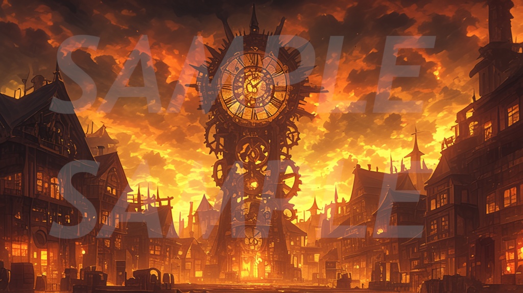 【全113枚】スチームパンク イラスト背景画集【著作権フリー】風景画像集