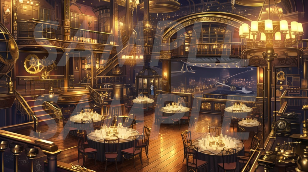 【全113枚】スチームパンク イラスト背景画集【著作権フリー】風景画像集