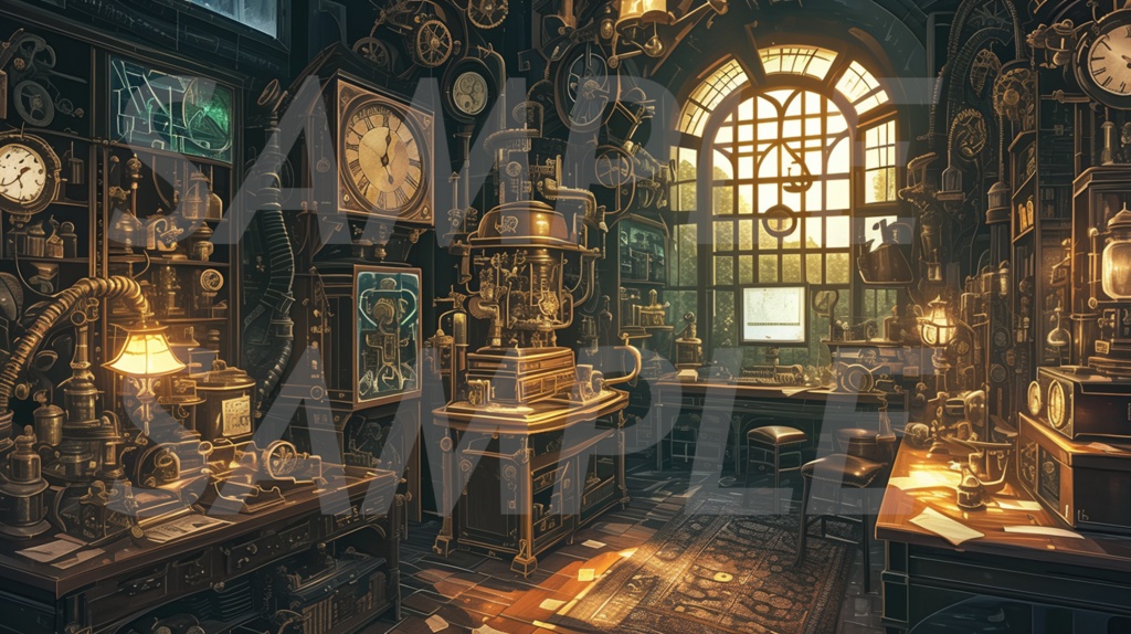 【全113枚】スチームパンク イラスト背景画集【著作権フリー】風景画像集