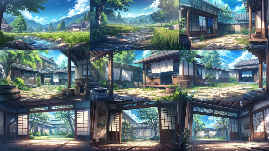 【合計106枚】和風の風景イラスト背景画集【著作権フリー】