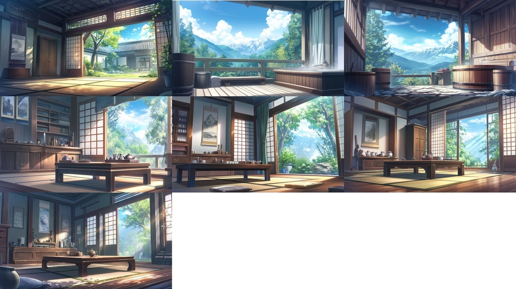 【合計106枚】和風の風景イラスト背景画集【著作権フリー】