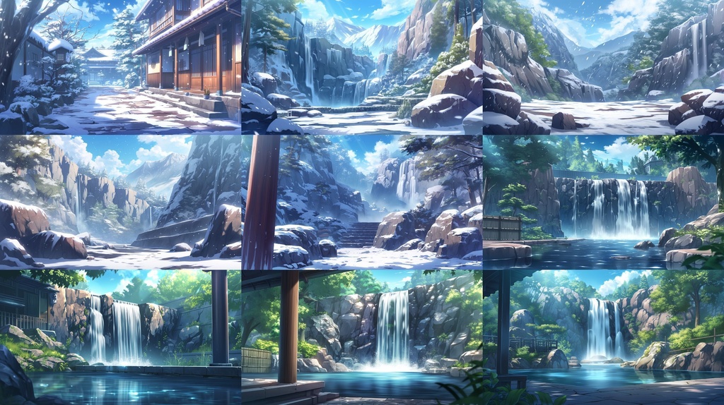 【合計106枚】和風の風景イラスト背景画集【著作権フリー】