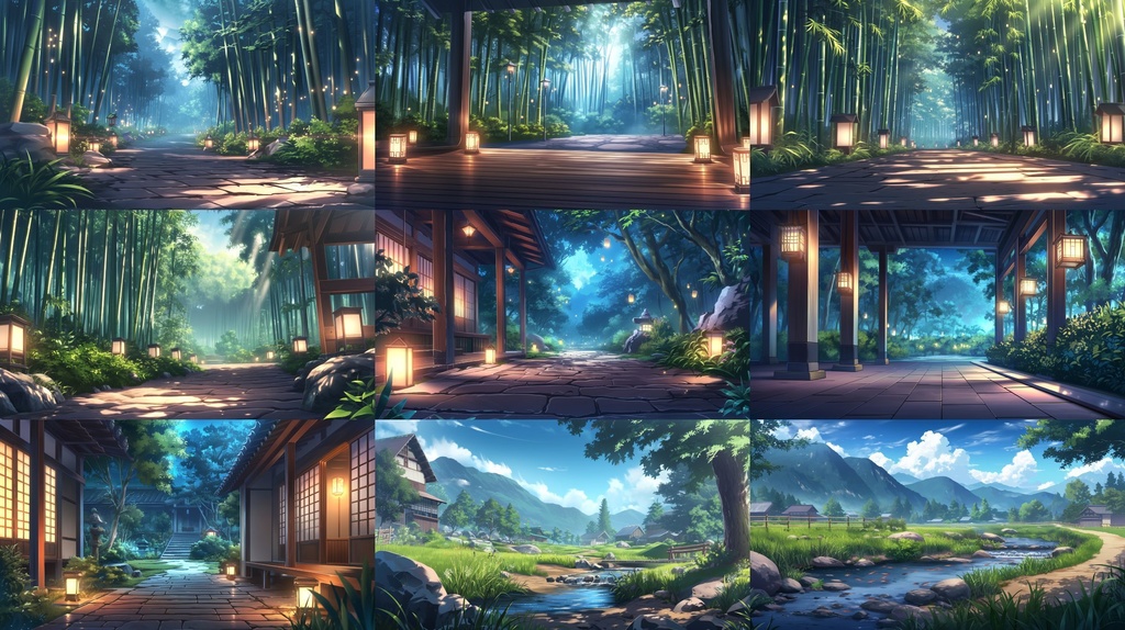 【合計106枚】和風の風景イラスト背景画集【著作権フリー】