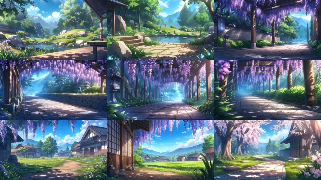 【合計106枚】和風の風景イラスト背景画集【著作権フリー】