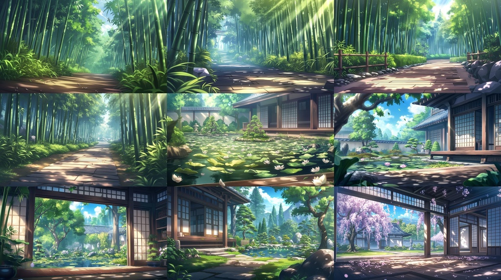 【合計106枚】和風の風景イラスト背景画集【著作権フリー】