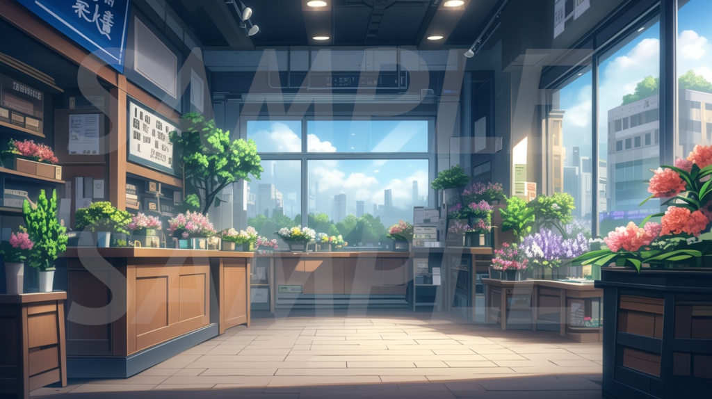 【156枚】現代都会の風景イラスト背景画集【著作権フリー】