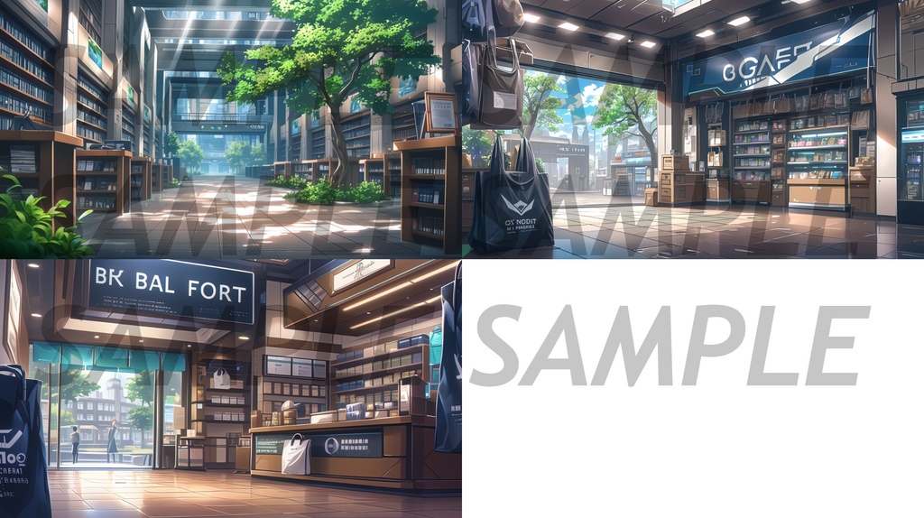 【156枚】現代都会の風景イラスト背景画集【著作権フリー】