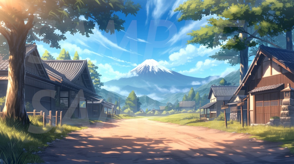 【112枚】古風の日本風景 イラスト背景画集【著作権フリー】江戸時代風景