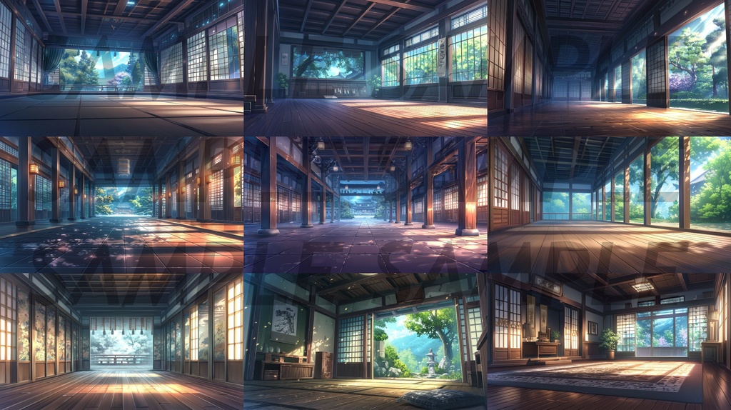 【112枚】古風の日本風景 イラスト背景画集【著作権フリー】江戸時代風景