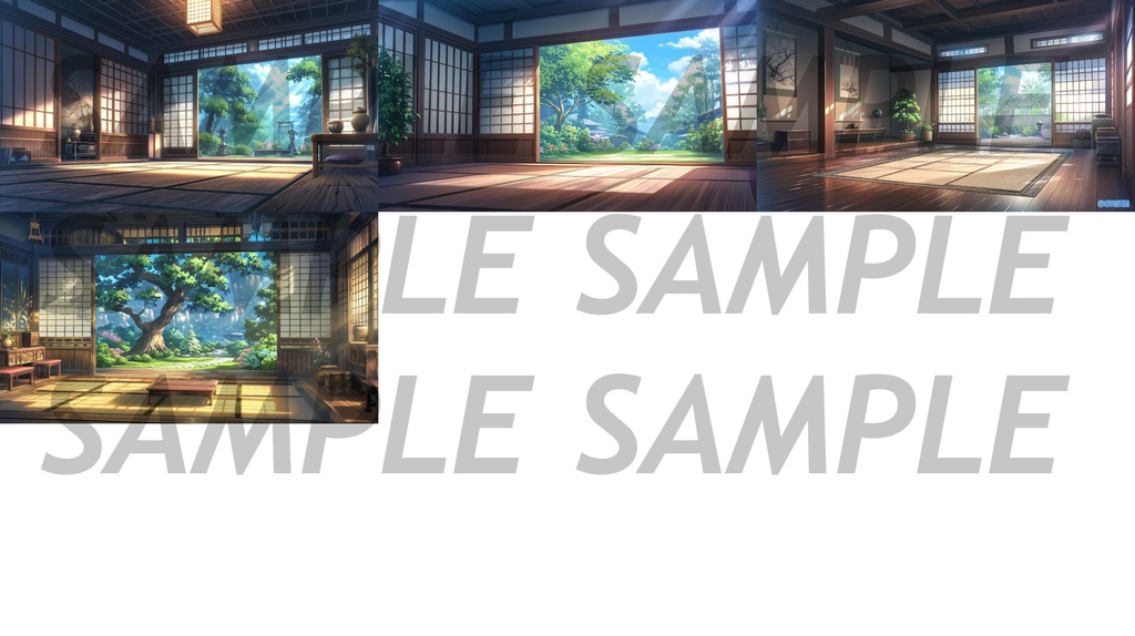 【112枚】古風の日本風景 イラスト背景画集【著作権フリー】江戸時代風景