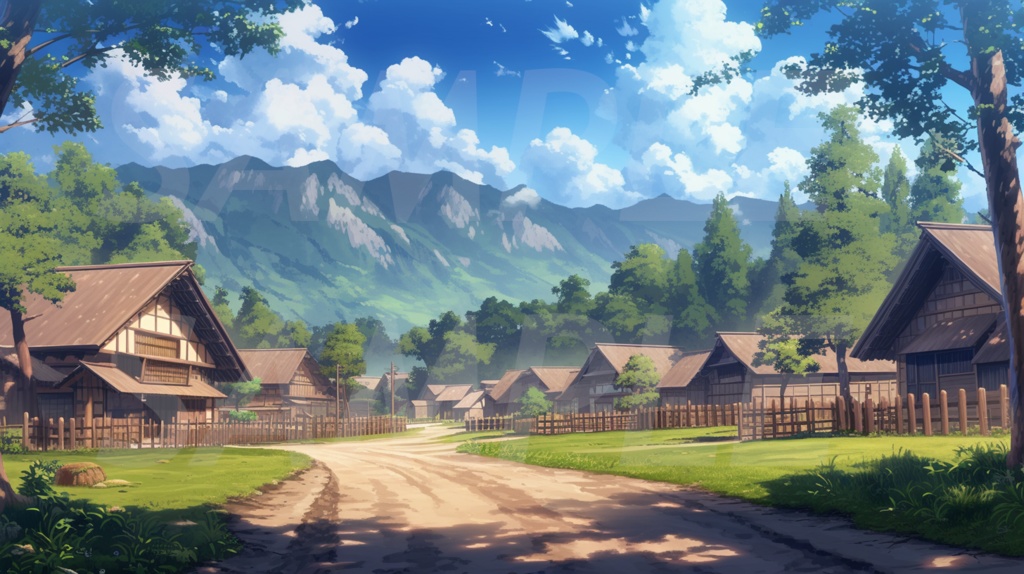 【112枚】古風の日本風景 イラスト背景画集【著作権フリー】江戸時代風景