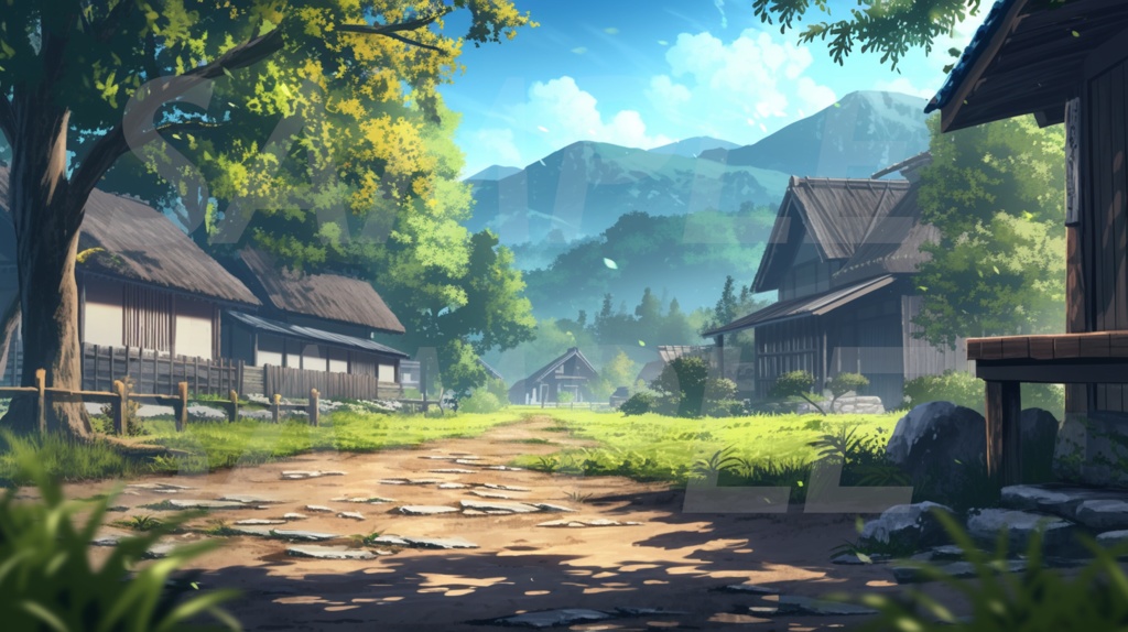 【112枚】古風の日本風景 イラスト背景画集【著作権フリー】江戸時代風景