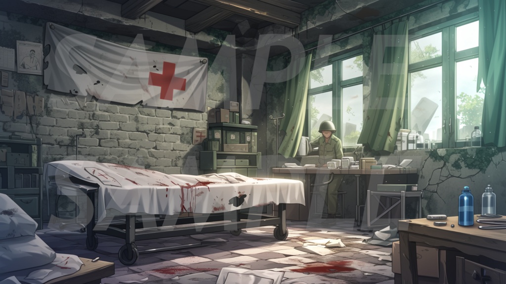 【162枚】戦争関連イラスト 背景画/風景画【著作権フリー】