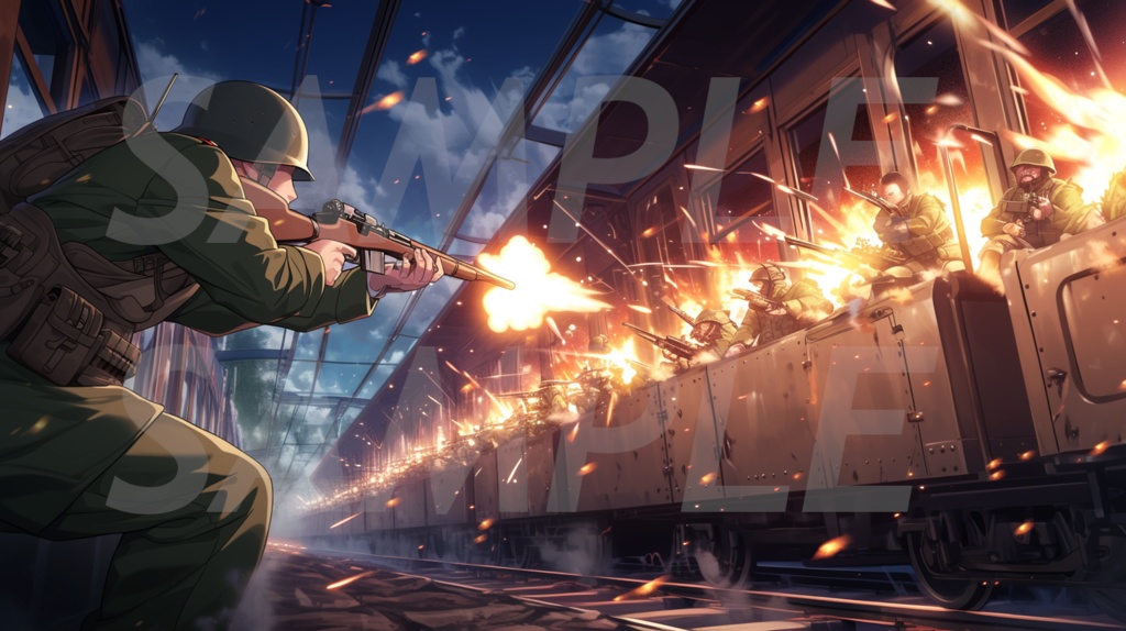 【162枚】戦争関連イラスト 背景画/風景画【著作権フリー】