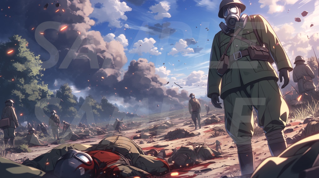 【162枚】戦争関連イラスト 背景画/風景画【著作権フリー】