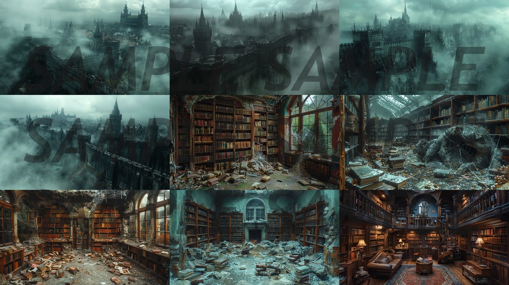 【234枚】ゴシックホラー 超リアルイラスト 背景画/風景画/写真【著作権フリー】/ダークソウル・Bloodborne