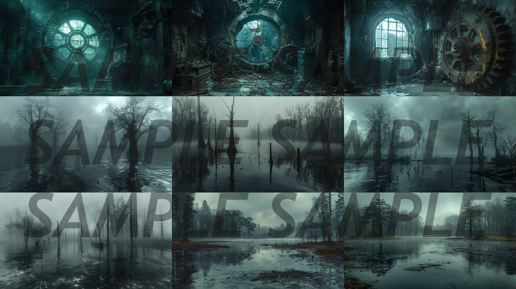 【234枚】ゴシックホラー 超リアルイラスト 背景画/風景画/写真【著作権フリー】/ダークソウル・Bloodborne