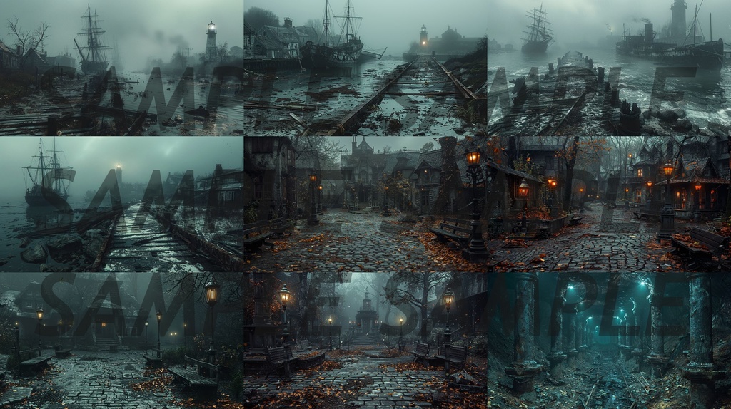 【234枚】ゴシックホラー 超リアルイラスト 背景画/風景画/写真【著作権フリー】/ダークソウル・Bloodborne