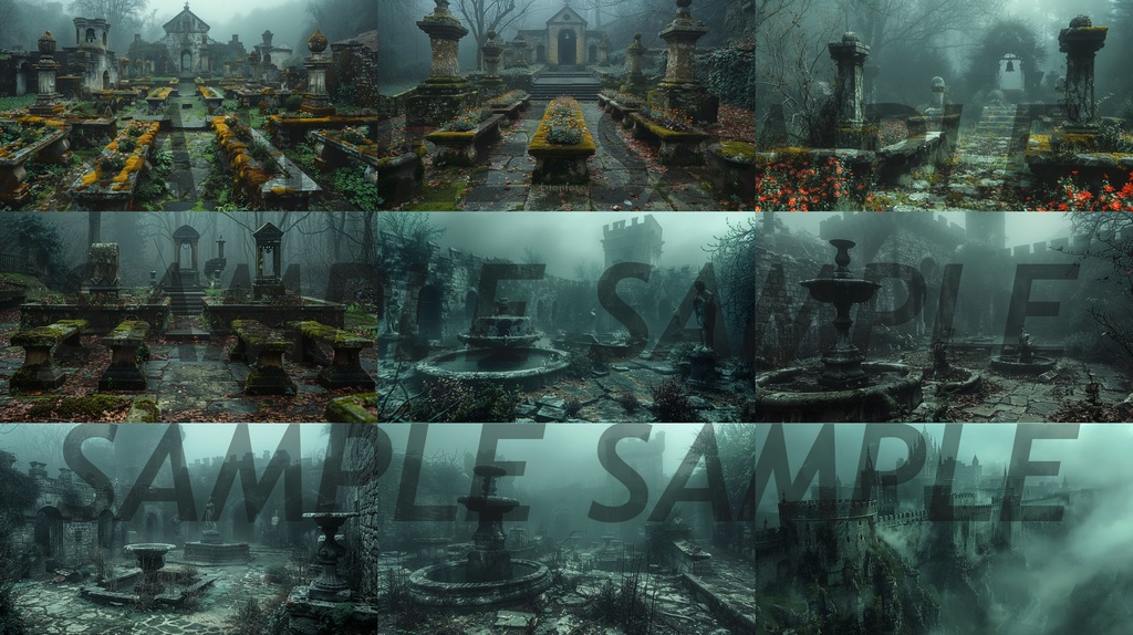 【234枚】ゴシックホラー 超リアルイラスト 背景画/風景画/写真【著作権フリー】/ダークソウル・Bloodborne