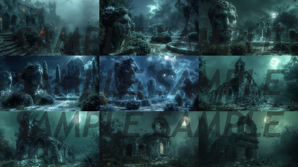 【234枚】ゴシックホラー 超リアルイラスト 背景画/風景画/写真【著作権フリー】/ダークソウル・Bloodborne