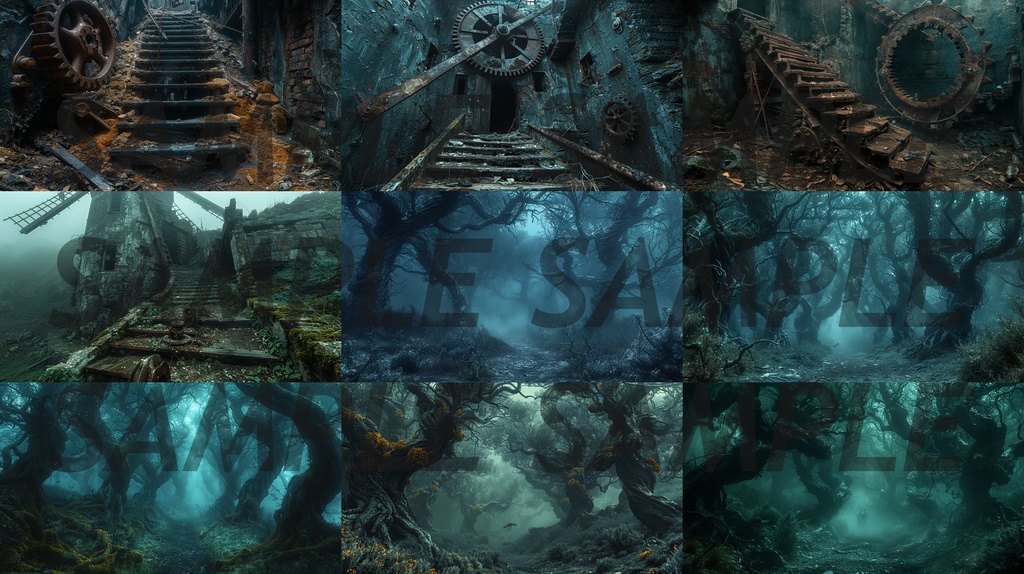 【234枚】ゴシックホラー 超リアルイラスト 背景画/風景画/写真【著作権フリー】/ダークソウル・Bloodborne