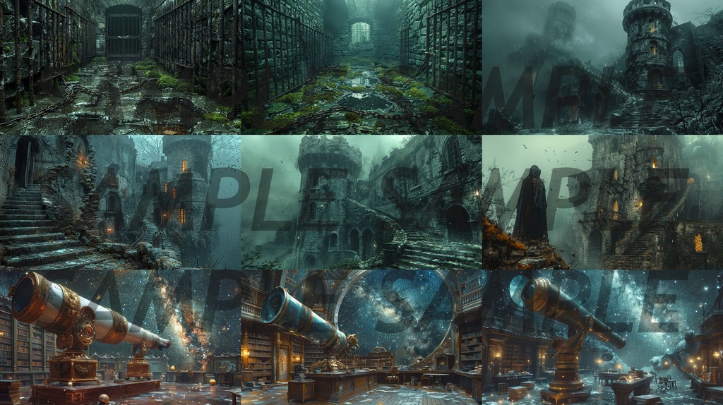 【234枚】ゴシックホラー 超リアルイラスト 背景画/風景画/写真【著作権フリー】/ダークソウル・Bloodborne