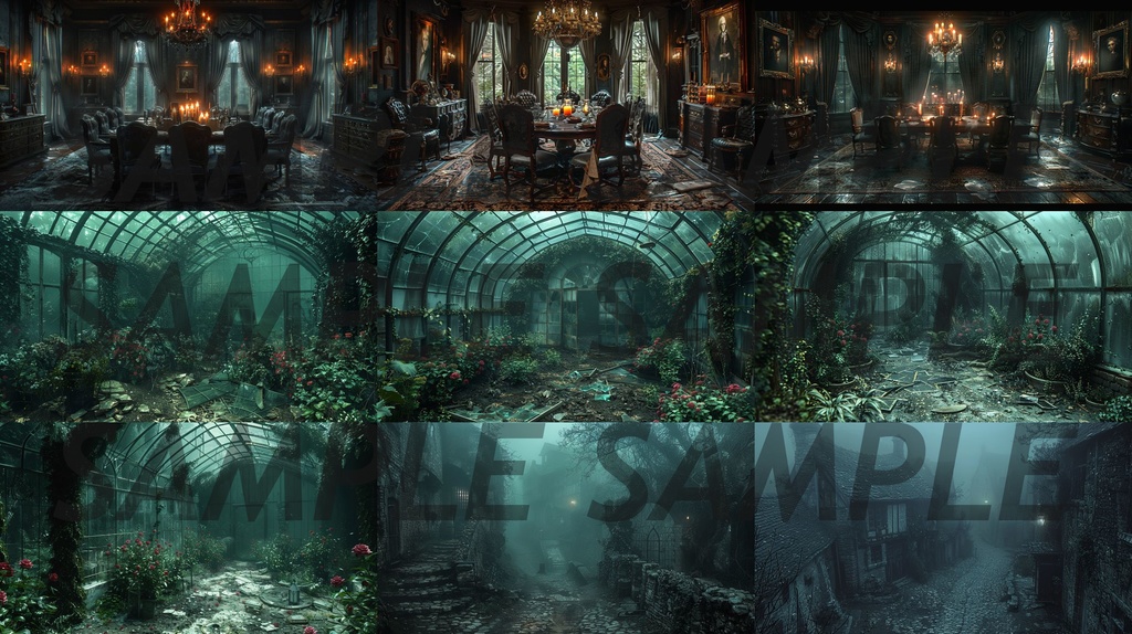 【234枚】ゴシックホラー 超リアルイラスト 背景画/風景画/写真【著作権フリー】/ダークソウル・Bloodborne