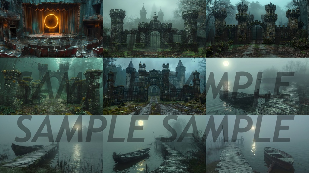 【234枚】ゴシックホラー 超リアルイラスト 背景画/風景画/写真【著作権フリー】/ダークソウル・Bloodborne