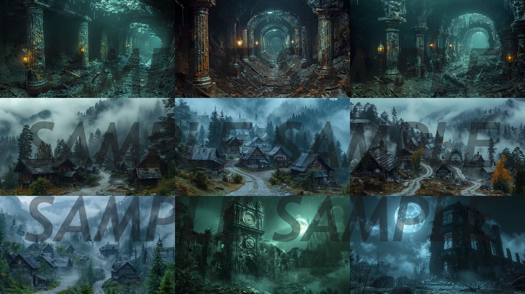 【234枚】ゴシックホラー 超リアルイラスト 背景画/風景画/写真【著作権フリー】/ダークソウル・Bloodborne