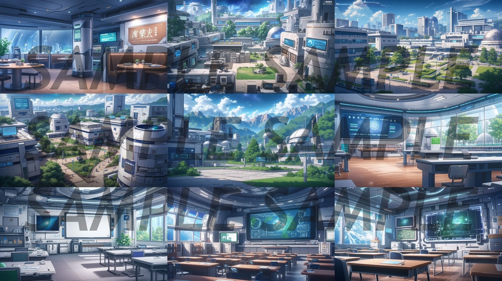 【235枚】SF・宇宙都市・未来都市 背景イラスト集【著作権フリー】スペースオペラ・サイファイ