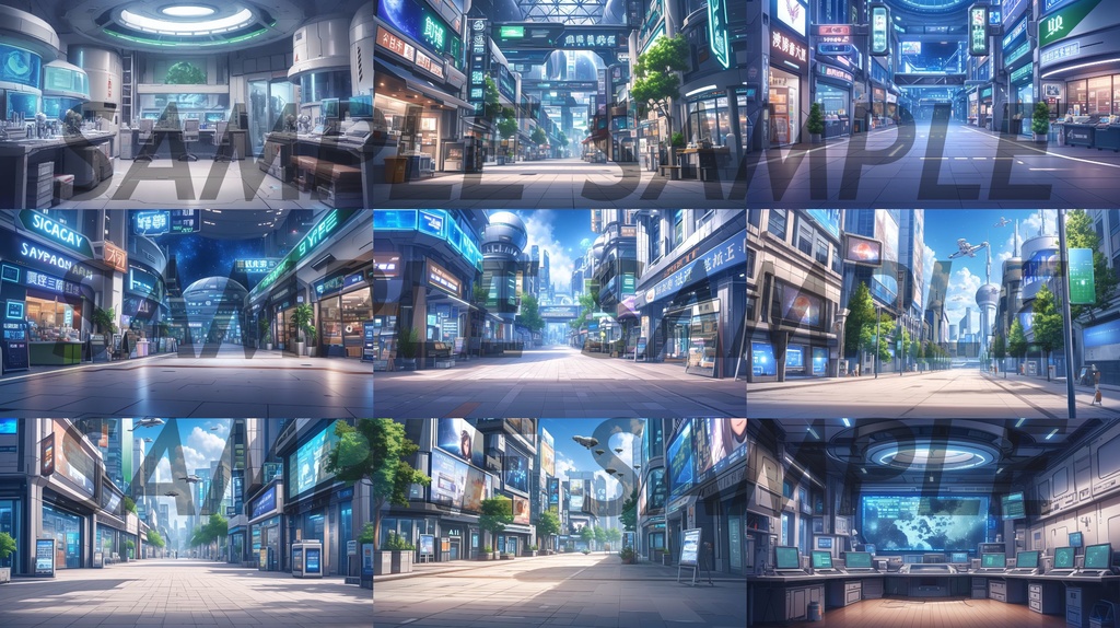 【235枚】SF・宇宙都市・未来都市 背景イラスト集【著作権フリー】スペースオペラ・サイファイ