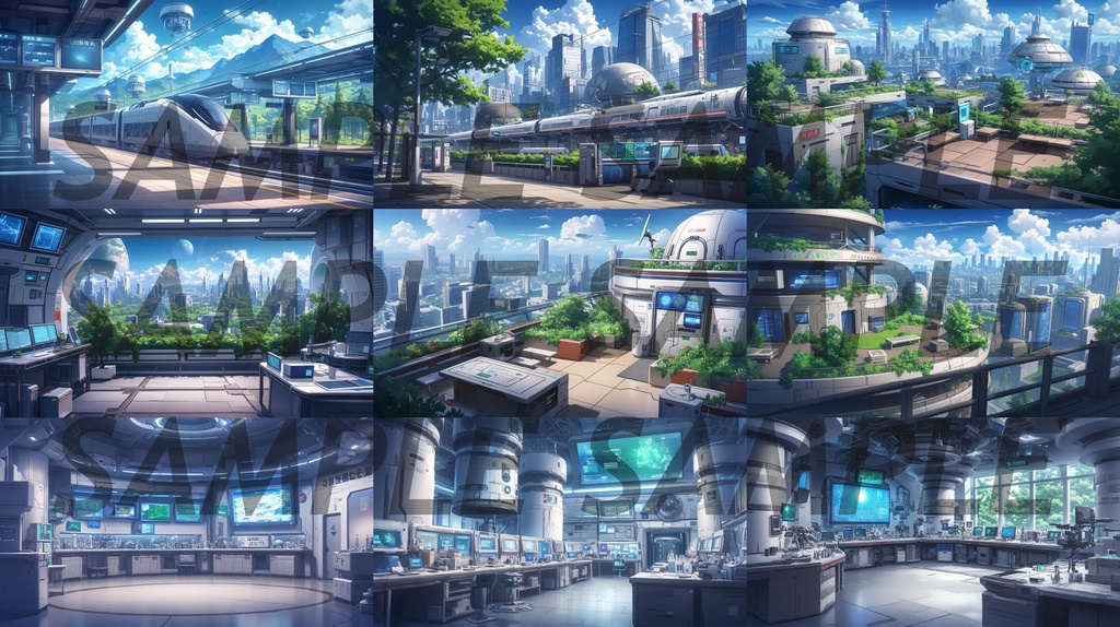 【235枚】SF・宇宙都市・未来都市 背景イラスト集【著作権フリー】スペースオペラ・サイファイ