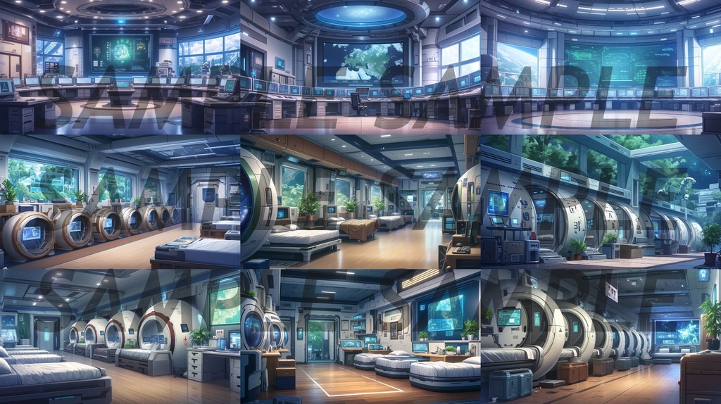 【235枚】SF・宇宙都市・未来都市 背景イラスト集【著作権フリー】スペースオペラ・サイファイ